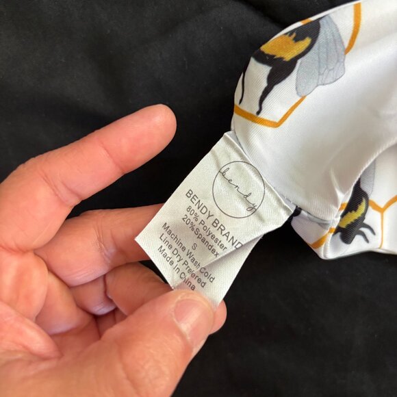 Like New The Bendy Brand Leotard - Size S, Bee Print - Picture 6 of 8